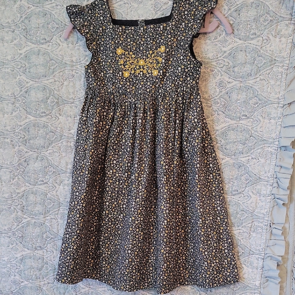 Floral Ruffle Sleeve Dress